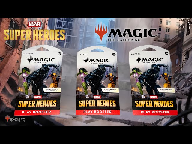 3 Magic: The Gathering Super Heroes Play Boosters Opening