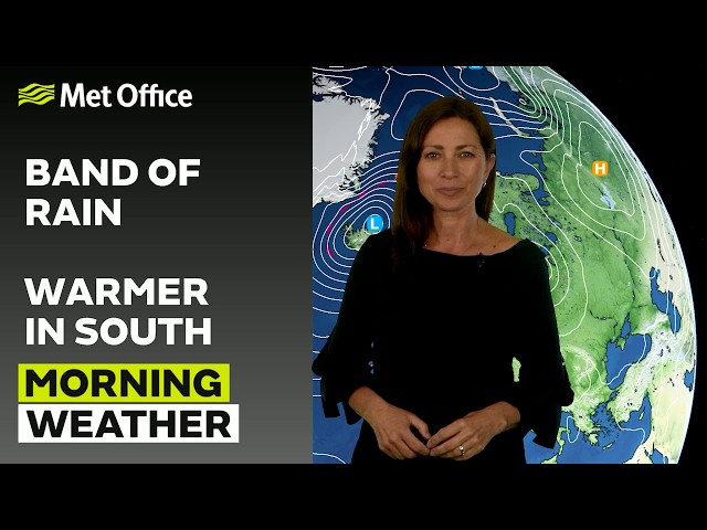 25/09/2026 - Rain and warmth for some - Morning Weather Forecast UK - Met Office Weather