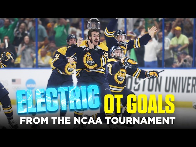 14 minutes of ELECTRIC overtime goals from the NCAA men's hockey tournament