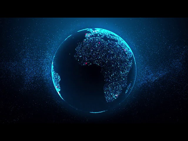 Stylized Particle Planet Earth Looped Background Animation   Free Footage