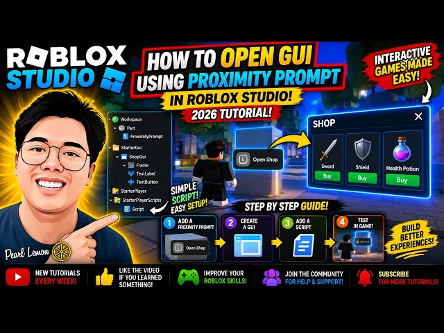 How to Open GUI Using Proximity Prompt in Roblox Studio 2026 Tutorial