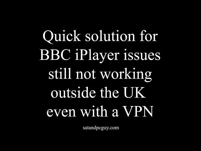 BBC iPlayer with VPN Not Working on Firestick? Try This Quick Fix!