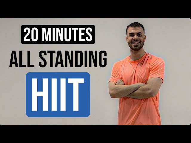 20 MIN HIIT CARDIO Workout - ALL STANDING - Full Body, No Repeats