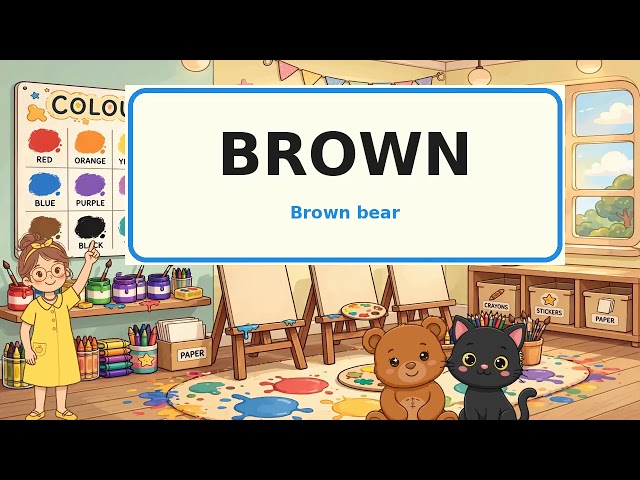 Learn Colours for Toddlers | Colour School Pink Purple Brown Song for Kids