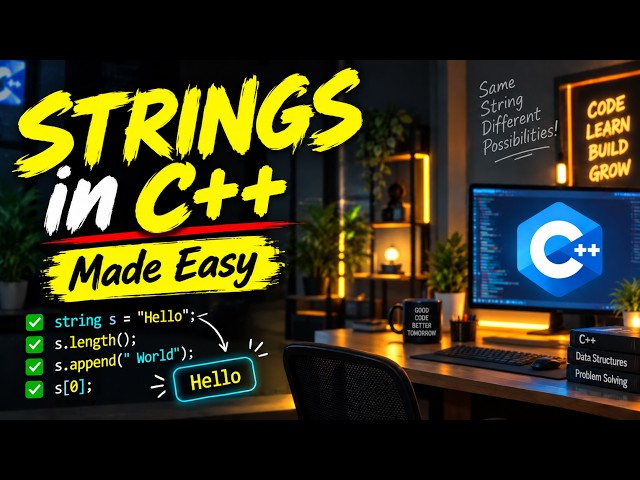 Strings in C++ Explained Simply | String Functions & Examples | Hindi/Urdu
