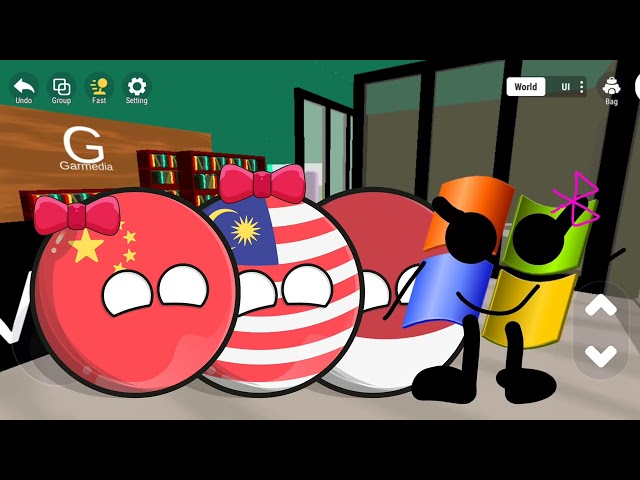🇨🇳🇮🇩🇲🇾Countryballs go to the unl mall #countryballs #unicraft 