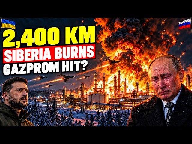2,400 KM Deep in Siberia... Ukraine's Drones Just Set Gazprom's Giant Fuel Plant on FIRE