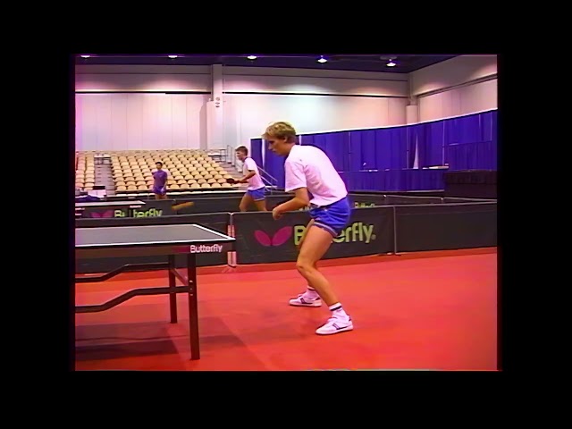 Jörgen Persson and Erik Lindh (SWE) - Practice session at the 1992 World Doubles Cup