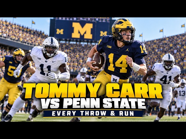 Tommy Carr vs Penn State (2026) | Every Pass & Run | Michigan's New QB Sparks Comeback