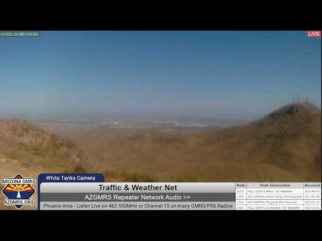 AZGMRS White Tanks Repeater Site Live Webcam