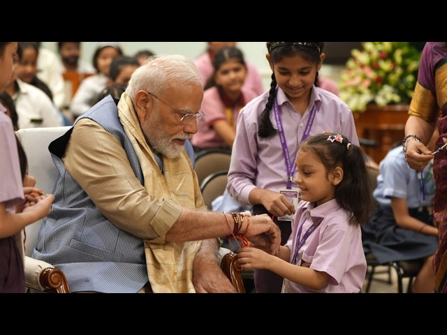 PM's special bond with his young friends, the Raksha Bandhan edition! Check out.