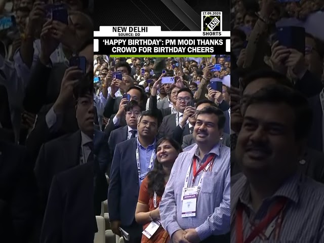 MOMENT: PM Modi ‘Thanks’ crowd for birthday cheers at SEMICON India 2026