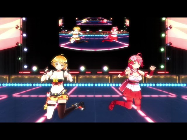 【MMDホロライブ】夜空メル・さくらみこ「おどりゃんせ - Odoryanse」【踊ってもらった】180°VR対応