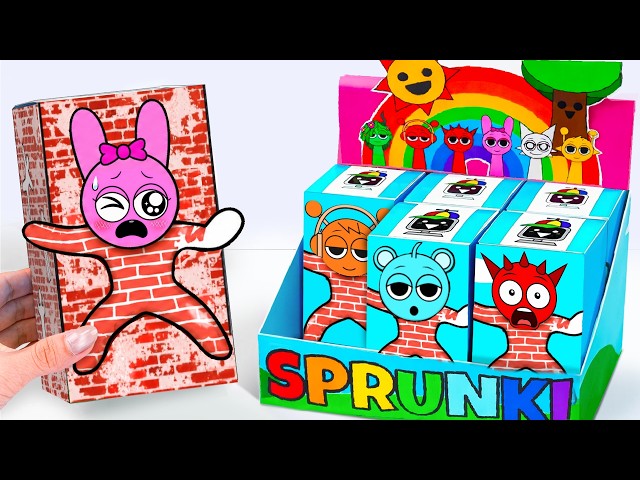 Paper DIY 💜 Unboxing SPRUNKI x MECCHA CHAMELEON Blind box | How to make blind bag 💜 Rumi DIY