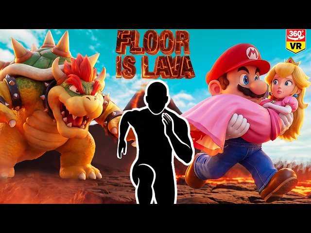Super Mario Run Floor is Lava Challenge | Immersive Interactive Warm Up 🔥 360 VR