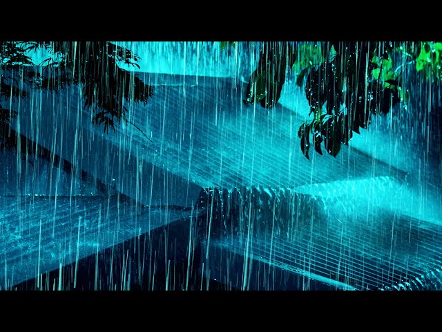 Fall Asleep In 3 Minutes 🌧️ Heavy Rain And Thunder On Tin Roof For Deep Sleep And Stress Relief #1