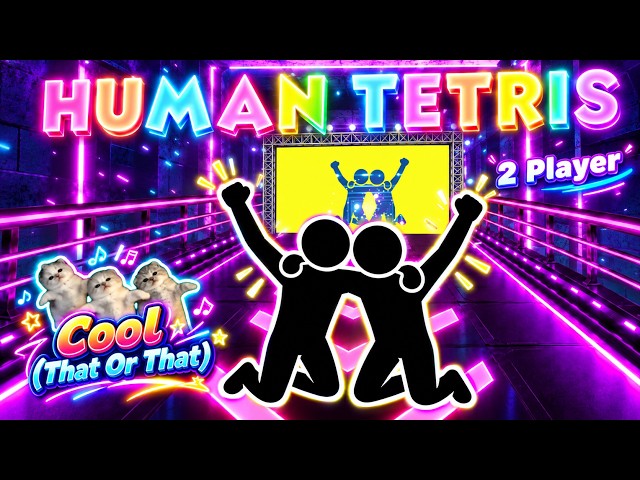 HUMAN TETRIS 🔥| 2 Player - 17 Challenge 💀| High-Quality Immersive Interactive | Cool (That Or That)
