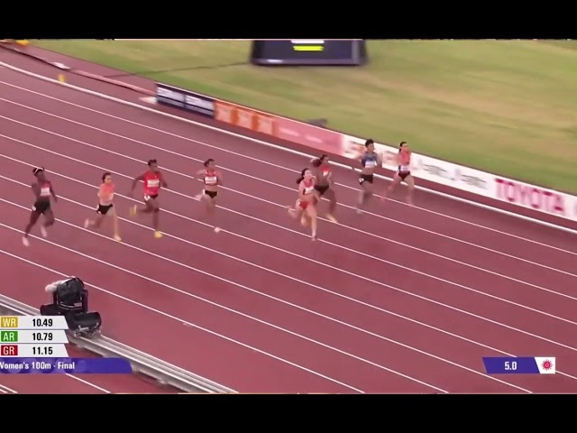Women's 100-meter flying man final, the child sister Chen Yujie took the lead and broke the competit