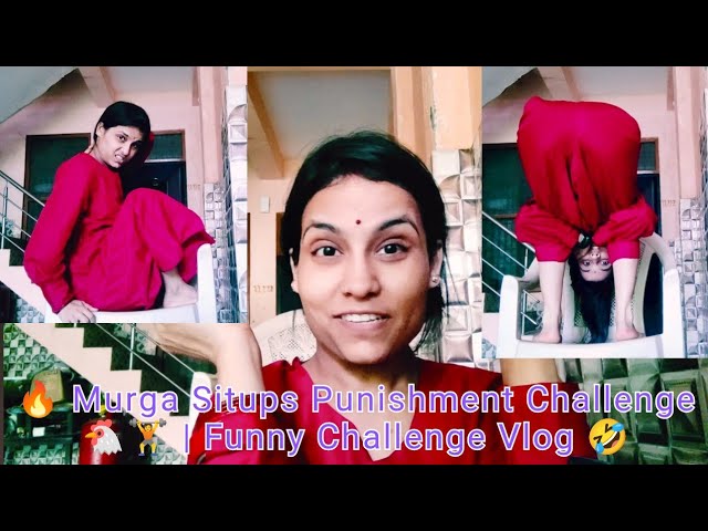 🔥 Murga Situps Punishment Challenge 🐔🏋️ | Funny Challenge Vlog 🤣 #exercise #challenge