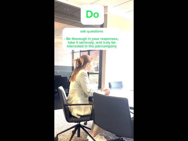 Do's and Don'ts of a Job Interview