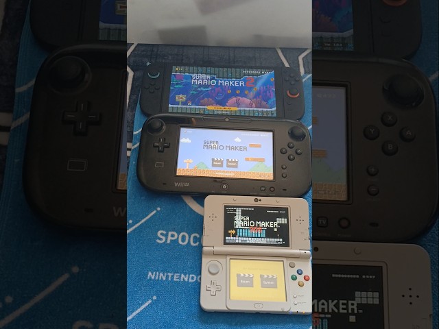Super Mario Maker - Nintendo Switch 2 vs WiiU vs New 3DS Speed Comparison
