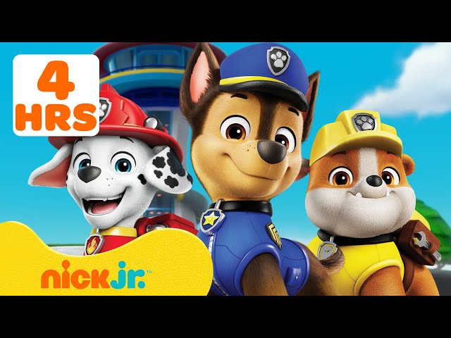 PAW Patrol Best CHASE Moments! 💙🐾 | 4 Hour Compilation | Nick Jr.