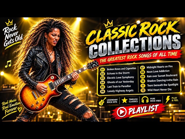 Classic Rock Collections Epic 80s & 90s Hits | ACDC, Nirvana, U2, Aerosmith, Metallica, Bon Jovi. 21