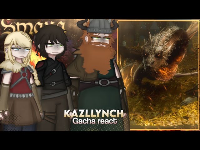 HTTYD react to Smaug 🐉🔥 || Gacha react || How to train your dragon.