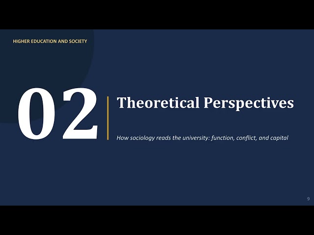 Higher Education and Society - Part I