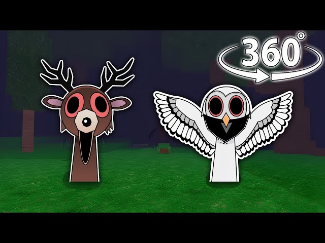 SPRUNKI OWL & DEER React In 360! | 99 Nights in the Forest