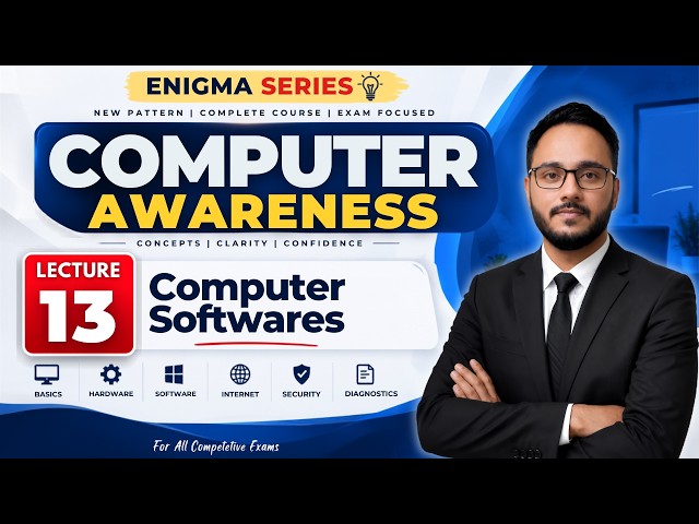 Lec 13 | Software | Types of Softwares | New Pattern Computer Awareness | Tawqeer Sir