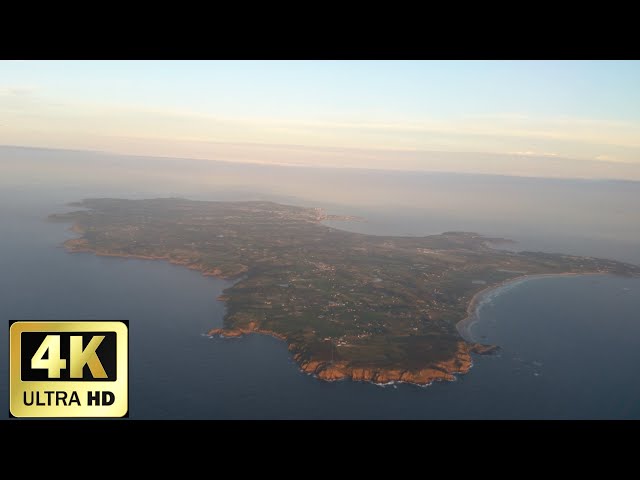 Airbus A320 Landing at Jersey Airport 4K