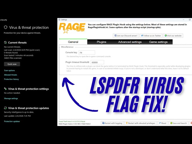 How to FIX Rage Plugin Hook Virus Flagging | WORKING TIP 2026! - GTA V LSPDFR