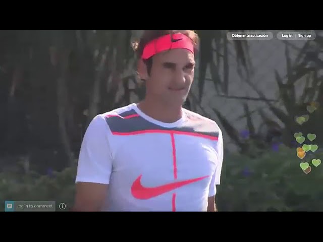 Tenis Roger Federer Pratica em Periscope no Dubai Live Stream