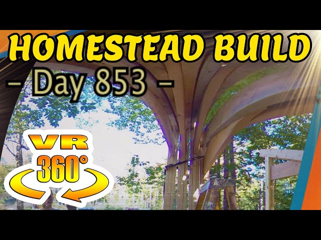 Homestead Building - Building the Frame of the Firewood Shed, Working Solo with Large Wall Sections