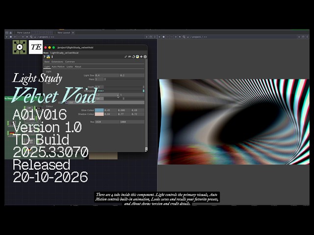 Velvet Void: Audio-Reactive Live Visuals | TouchDesigner Light Study