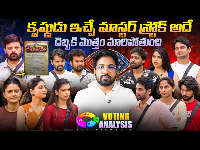 🚨 What If Krishnudu Uses Power  | Bigg Boss Telugu 10 Voting Results Day 10 By Anand's Top Views2.0