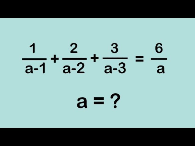 A Beautiful olympiad Algebra Problem l Find a=? l Math Olympiad 