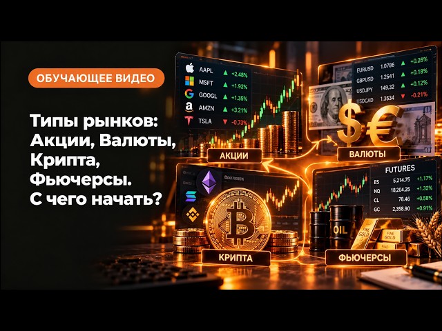 Акции, Валютный рынок, Крипта, Фьючерсы. Где новичку проще стартовать и почему? | AMarkets