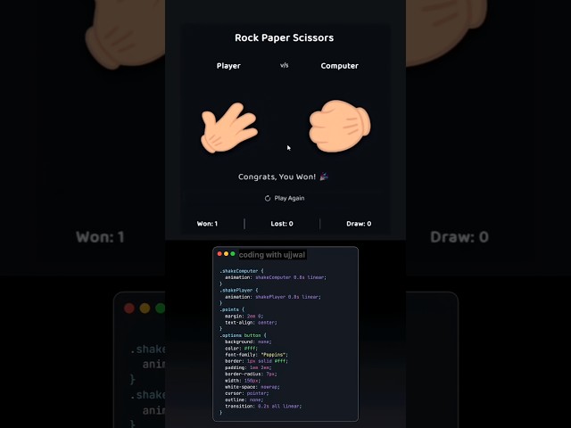 Build a Rock Paper Scissors Game with HTML, CSS & JavaScript | Beginner to Pro!