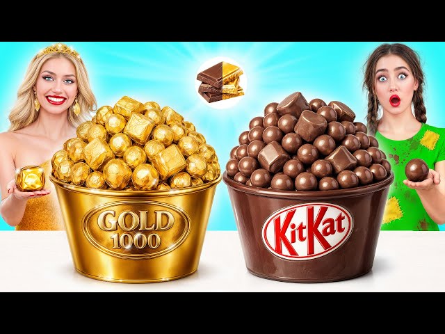 Real Food vs Chocolate Food Challenge Rich vs Broke | Fantastic Kitchen Battle by Multi DO Challenge