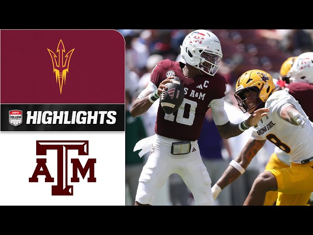 TURNOVERS GALORE 😦 Arizona State vs. Texas A&M | Full Game Highlights | ESPN College Football
