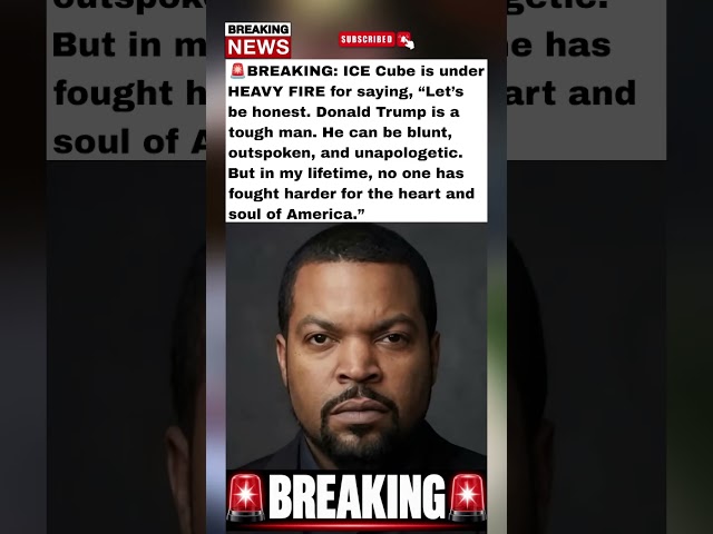 🚨 Ice Cube Draws Backlash After Praising Donald Trump