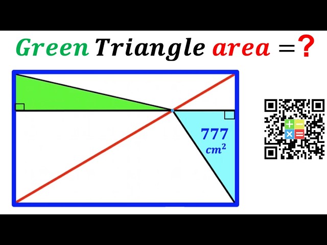 Can you find Area of the Green shaded Triangle? | (Rectangles) | #math #maths | #geometry
