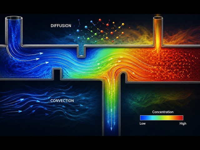 Mass Transfer Simulation in COMSOL | Diffusion & Convection Explained