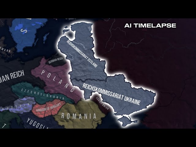 What If The Reichskommissariate Ostland and Ukraine Existed In 1936? [HOI4 AI Timelapse]