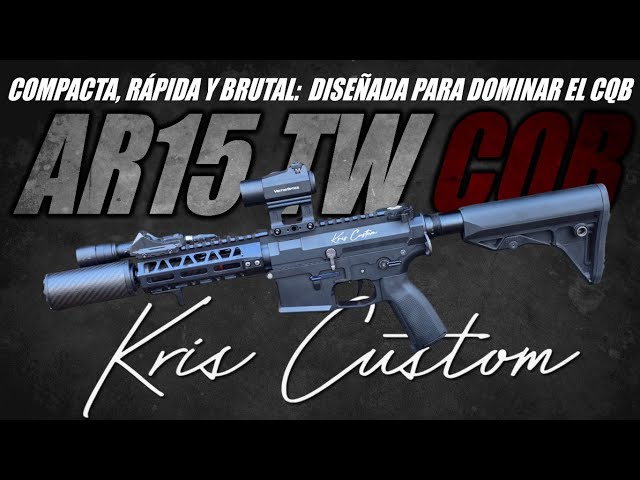 Small, compact, and BRUTAL! AR15 TW CQB Kris Custom | Airsoft Review in Spanish