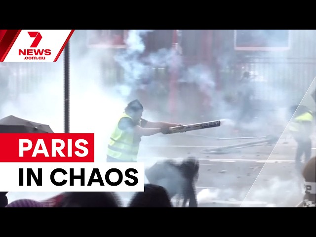Violent protests engulf Paris over living costs | 7NEWS