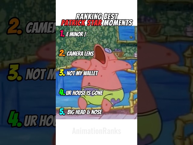 Ranking Best Patrick Star Moments 😭