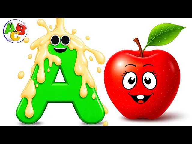 A is For Apple | Learn ABC Letters & Sounds | ABC Phonics Song | Alphabet Song for Toddlers